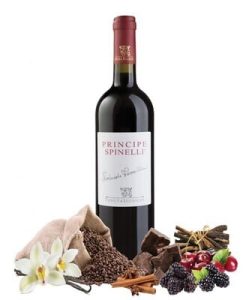 Studio image of Principe Spinelli IGT Rosso 2021 u2013 Calabrian Red Wine (75cl) bottle shot u2013 Italian red wine u2013 buy Principe Spinelli IGT Rosso 2021 u2013 u2026